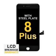 Premium LCD Screen with Steel Plate for iPhone 8 Plus - Black with Tool Kit