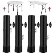 (4-Pack) Folding Table Leg Extenders, Highly Durable Steel Folding Table Leg