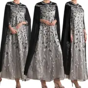 Dubai Abaya Women Maxi Dress Muslim Embroidery Ramadan Islam Kaftan Caftan Gown