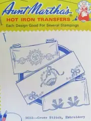 Aunt Marthas 3622 Pillowslip Motifs Cross Stitch Embroidery Transfer Pattern