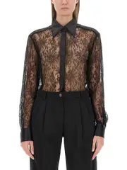 [Dolce & Gabbana] Dolce & Gabbana-Chantilly Lace Shirt-Donna 42