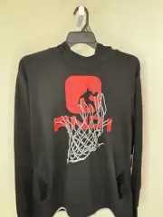 AND1 Bank Shot Men's Hoodie with Pockets Black Basketball Graphic