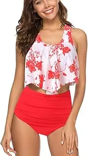 [Generic] Swimsuit Top Medium Piece Beach Backless Size Two Plus Women Sexy Printed Swimwear Set Halter Swimwears Tankinis Set Swim Suites Womens Shorts