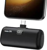 [TOUGH ON] Mini Portable Charger 5000mAh Power Bank USB C Charging Small Portable Charger Battery Pack Compatible with iPhone 16/15, Samsung, Huawei and USB C Phone