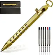 QUXOZHLU Bolt Action Pen Set,Solid Brass Ballpoint Pen Pocket Pen Metal Pen with Refills Signature Pen for Birthday,Christmas