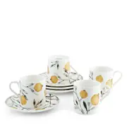 Michael Aram Pomegranate Demitasse Cup & Saucer, Set of 4