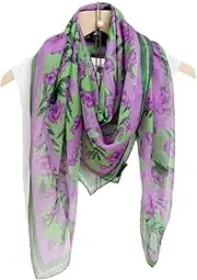 [HAMKVBPR] Neck Scarfs for Women Elegant Summer Chiffon Large Square Scarf Silk Scarf Shawl Ladies Ladies Neckerchiefs