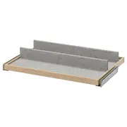 KOMPLEMENT pull-out tray with shoe insert, white stained oak effect/light grey, 75x58 cm