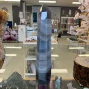 Grey Banded Agate Crystal Tower - 20cm