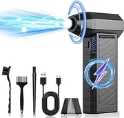 LeCoirrax Compressed Air Duster, 150000RPM Mini Air Blower Turbo Fan, 3 Gear Adjustable High Speed Electric Duster with LED Light, Cordless Air Duster for Car Computer Keyboard Office Home Outdoor