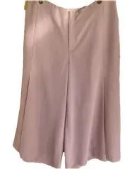Anthropologie Light Pink Blush Crepe Essential Wide Leg Culotte Pants Women's 12