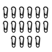 JCBIZ 16pcs Flag Pole Plastic Nylon Hook Black 33mm Flag Pole Clip Snap Hooks