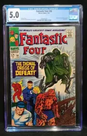 Fantastic Four #58 ( 1967) CGC 5.0 Dr Doom White Pages