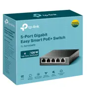 TP-Link TL-SG105MPE 5-Port Gigabit Easy Smart Switch with 4-Port PoE+, PoE Auto Recovery, MTU/Port/Tag-based VLAN, QoS, IGMP Snooping, Web/Utility Man TL-SG105MPE