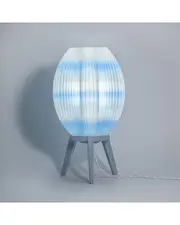 JONATHAN Y Wavy 16.5in Modern 3D-Printed Dimmable LED Table Lamp