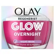 Olay Regenerist Glow Overnight Night Mask vitamin b3 and peptides