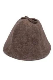Sauna Hat 100% Natural Wool Felt Cap Bath House Kit Saunahut Saunamütze Dark