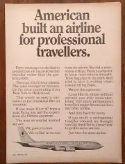 1966 American Airlines Jet Photo For The Professional Traveler Vintage Print Ad