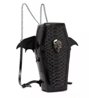 NWT Betsey Johnson Kitsch Bat To The Bone Backpack Black