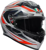 AGV K3 Helmet - Space - Matte White/Red Fluo - Medium 2118381004-020-M