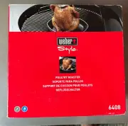 New in Box Weber Grill Upright Poultry Chicken Roaster #6408 NIB Bbq Barbecue