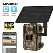 4G Wireless Solar Security Camera Outdoor Trail Forest Wildlife Hunting Cam 14MP