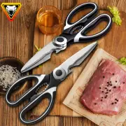 2x Stainless Steel Kitchen Shears Heavy Duty Scissors for Meat Fish Chicken Bone
