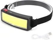 COB Headlight Ultra Light USB Charging Camping Flood Light COB Headlamp Wide Beam Headlamp for Cycling Camping