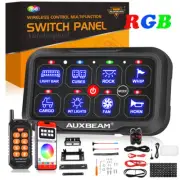 AUXBEAM For Jeep 8 Gang Lights Remote/APP Control Switch Panel Relay System RGB