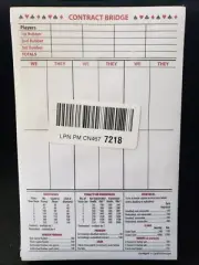Contract Bridge Score Pads Large Size 3 Pads 50 Sheets Each Enjoy The Origina...