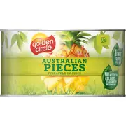 Golden Circle Australian Canned Fruit Tinned Pineapple Pieces in Juice 225g