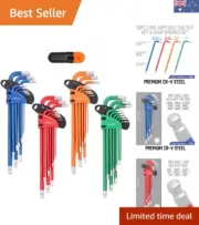 HORUSDY 36Pcs Allen Key Set, Ball-end Hex Wrench Tamper Proof Torx Star Keys ...