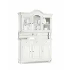 Showcase Cupboard Glass Cabinet Neapolitan Art Povera White Matt 3 Doors