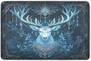 Retro Deer Dark Cyan Extra Large Resuable Potty Training Pee Pad Waterproof Washable Bed Wetting Pads Leakproof Quick Drying Pad Liner for Kids Adults Pets 52" L x 34" W