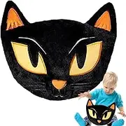 Halloween Black Pillow | Spooky Cat Pillow | Cat Sofa Pillow | Halloween Cat Pillows, Comfortable Black Cat Throw Pillows, Spooky Halloween Pillows, Black Cat Living Room Pillow, for Living Space