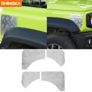 4pcs Wheel Leaf Fender Guard Cover Trim Decor For Suzuki Jimny 2019+ Sliver (for: Suzuki)