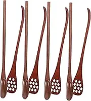 WATIIFUFU 8pcs Honey Mixing Spoon Wooden Mixing Sticks Stirring Sticks Wood Tea Stir Sticks Wooden Stirrers Cocktail Stir Sticks Coffee Stirrers Wood Coffee Stir Sticks Stirrers for Bar