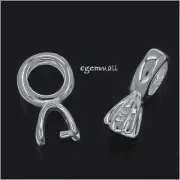 Sterling Silver European Bracelet Pendant Charm Cord Connector #51990