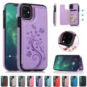 For iPhone 16 Pro Max 15 14 13 12 11 X XR Magnetic Flip Leather Wallet Card Case