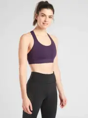Athleta Hustle Bra in SuperSonic B-DD,Purple Drama SIZE 34D/DD #531110 T0805