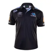 Cronulla Sharks Media Polo Size Small Available Black NRL Dynasty 20