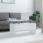 Lift-Up Wooden Coffee Table High Gloss White 102cm Sofa Lounge Side Lamp Storage