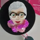 New Erstwilder X Iris Apfel Pretty In Pom Poms Iris Brooch w. Box & Tags