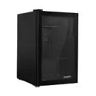 Devanti 70L Bar Fridge Glass Door w/ Light Mini Refrigerator Countertop Blk New