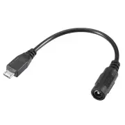 17cm DC Female Power Supply 5.5x2.1mm Adapter to Micro USB Plug Male Cable