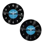 Minimalists Vinyls Record Backwards Wall Clock 12Inch Decorative Clock Watch