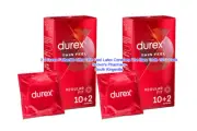 2 x Durex Fetherlite Ultra Thin Feel Latex Regular Fit 10+2 Pack = 24 Condoms
