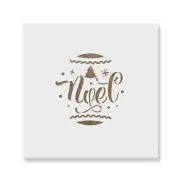 Noel Tree Christmas Ornament Stencil - Durable & Reusable Mylar Stencils