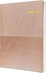 Collins Vanessa - A4 Day to Page Financial Year 2025-2026 Diary/Planner - Rose Gold
