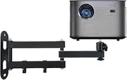 Universal Projector Mount Adjustable Projector Wall Mount Foldable Arm Wall Projector Mount 1/4" M4 M6 Screw Size Compatible with XGIMI, PVO, TMY, AuKing Projectors Upgraded Black